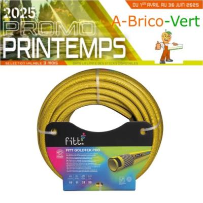 Tuyau d'arrosage renforcé professionnel Ø 19 mm - 25 m - "FITT"