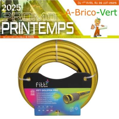 Tuyau d'arrosage renforcé semi-professionnel Ø 19 mm - 25 m. - "FITT"