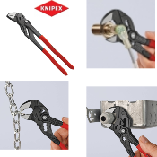 Pince Clé Grise Gainée 250 mm avec bouton poussoir "KNIPEX"