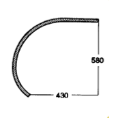 Dent De Chisel Monolame avec Soc 55 x 25