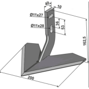 Soc Central - Largeur 200 mm