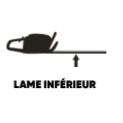 Lame Taille-Haies - 550 mm - Inférieure -  Adaptable Efco