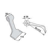 Marteau Broyeur 115 x 50 Ø 26