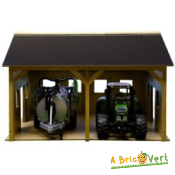 Jouet Hangar en bois 2 emplacements 