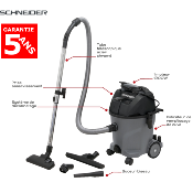 Aspirateur eau et poussière 20 L - "SCHNEIDER"