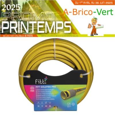Tuyau d'arrosage renforcé professionnel Ø 15 mm - 25 m - "FITT"