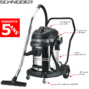 Aspirateur eau et poussière 60 l - "SCHNEIDER"