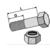 Boulon avec écrou à freinage interne - 14 x 1,5 x 40 - 12,9